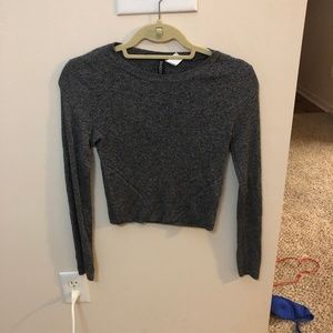 Cropped knit sweater